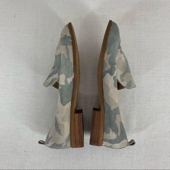 Susina size 8 Gray Suede Camo Camouflage Kellen Almond Toe Loafer - Picture 5 of 14